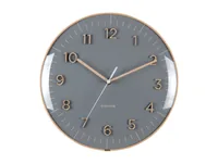KARLSSON Wanduhr Esencia Dome 30 cm, Dunkelgrau - Uhrtyp: Analog - Betriebsart: Akkubetrieb - Batteriebetrieb - Funksignal: Nein - Funktionen: Zeit - Form: Rund - Detailfarbe: Grau