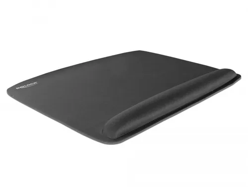 Delock Ergonomische Mausmatte mit Handballenauflage Schwarz - Tiefe: 320 mm - Breite: 420 mm - Detailfarbe: Schwarz - Form: Eckig - Höhe: 20 mm - Handgelenkauflage: Ja
