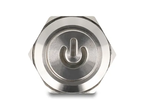 DELOCK Drucktaster zum Einbau 12 mm 4 x Lötanschluss LED rot