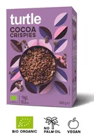 turtle Cacao Crispies 300 g - Produkttyp: Cerealien mit Schokolade - Nährwertangabe pro: 100 g - Energiegehalt (in kj): 1603 KJ - Energiegehalt (in kcal): 378 Kcal - Fett: 2 g - Davon gesättigte Fettsäuren: 0.4 g