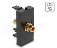 DeLOCK Easy 45 socket-outlet 2 x RCA Black, Red