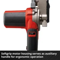 Einhell Akku-Bandfeile TE-BF 18 V Solo - Ausstattung: Transporttasche - Set: Nein - Produktkategorie: Bandschleifer - Werkzeugaufnahme: Werkzeuglos - Akkusystem: Einhell Power X-Change - Funktionen: Schleifen