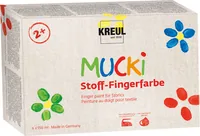 Kreul Fingerfarbe Kreul Mucki 150 ml, 6 Stück - Art: Fingerfarbe - Detailfarbe: Rot - Gelb - Blau - Violett - Grün - Weiss - Set: Ja - Verpackungseinheit: 6 Stück