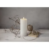 Star Trading LED-Kerze Pillar Flow Big, 27.5 cm, Weiss - Betriebsart: Batteriebetrieb - Fernbedienung: Nein - Aussenanwendung: Nein - Höhe: 27.5 cm - Timerfunktion: Ja - Set: Nein