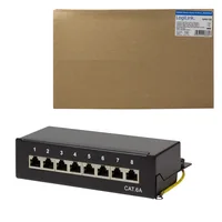 Logilink Patchpanel Cat.6A TischWand 8-port, Schwarz