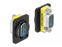 Delock D-Typ Modul DB9 Stecker zu DB9 Stecker 0 m - Kabeltyp: Adapter - Datenanschluss Seite A: DB9 - Datenanschluss Seite B: DB9 - Kabellänge: 0 m