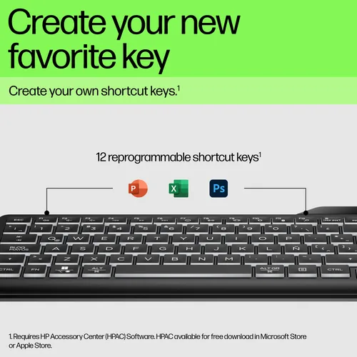 HP 400 Backlit Wired Keyboard clavier Maison USB Noir