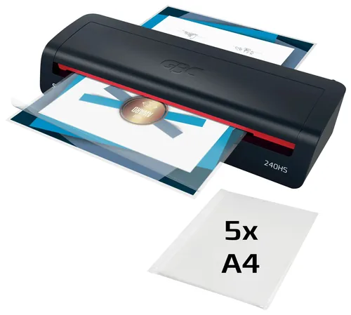 GBC Laminiergerät 240HS A3 125 µm - Aufheizzeit: 2 min - Laminierverfahren: Kalt- und Heisslamination - Ausstattung: Abschaltautomatik - Maximale Folienstärke: 125 µm - Medienformat: A3 - Set: Ja