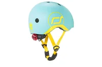 Scoot and Ride Kinderhelm Blueberry Blau/Gelb, XXS-S/45 - 50 - Einsatzbereich: Kinder- & Jugendhelme - Scooter- & Skatehelme - Altersgruppe: Kinder - Verschluss: Magnetraster - Helmtyp: Halbschale - Nachhaltigkeit: Nicht angegeben - Kopfumfang von: 45 cm