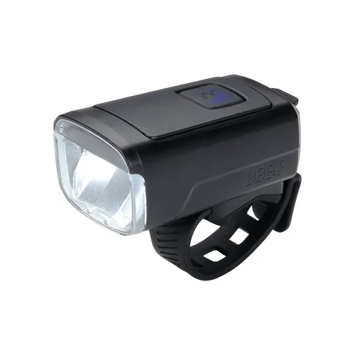 BBB Velolampe Frontlicht Stud50 Strap 200, 4 Modi - Betriebsart: Akkubetrieb - Lichtfarbe: Weiss - Montageart: Schraubklemme - Leuchten Kategorie: Vorderlicht - Leuchtmittel: LED - Lichtstärke: 200 lm