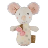 fehn Rassel Mini Maus - Material: Stoff - Spielzeugtyp: Greifling mit Rassel - Detailfarbe: Beige - Rosa - Weiss - Alter ab: 3 Monate