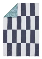 Urbanara Picknickdecke Tamina 180 x 120 cm - Blaugrau / Naturweiss - Breite: 120 cm - Material: Polyester - Baumwolle - Länge: 180 cm - Farbe: Blau - Sportart: Outdoor