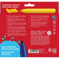 FABER-CASTELL Faserschreiber Jumbo 154311 12 Farben, super washable