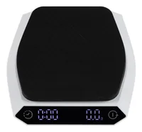 FURBER Kaffeewaage Hexado 2 Weiss - Bedienungsart: Touchscreen - Messschritte: 0.1 g - Tara-Zuwiegefunktion: Ja - Detailfarbe: Weiss - Gewicht Max.: 2 kg - Material: Kunststoff