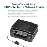 StarTech.com 10/100Mbps Ethernet to USB 2.0 Network LPR Print Server