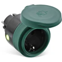 InLine 40155O smart plug 3680 W Schwarz, Grün