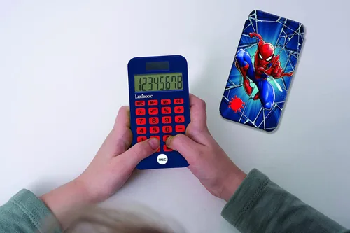 Lexibook Taschenrechner Spiderman - Stromversorgung: Solarbetrieb - Batteriebetrieb - Typ: Taschenrechner - Detailfarbe: Rot - Blau - Displaytyp: Digital - Anzahl Zeilen: 1 × - Anzahl Stellen: 8 ×