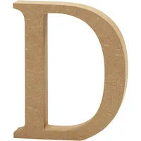 Creativ Company Holzbuchstabe D 1 Stück - Breite: 2 cm - Höhe: 13 cm - Länge: 13 cm - Anzahl Stück: 1 Stück - Holzherkunft: China - Holzhandelsname: Mischholz/MDF