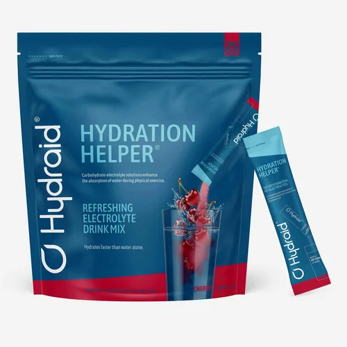 Hydraid Pulver Electrolyt Sportgetränk Kirsche 12.9 g - Produktionsland: Deutschland - Anwendungszweck: Energie - Einnahme: Während Aktivität - Gewicht pro Einheit: 12.9 g - Verpackungseinheit: 25 Stück - Sportart: Alle Sportarten