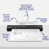Epson WorkForce ES-60W Handheld scanner 600 x 600 DPI A4 Black