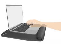 Delock Ergonomische Mausmatte mit Handballenauflage Schwarz - Tiefe: 320 mm - Breite: 420 mm - Detailfarbe: Schwarz - Form: Eckig - Höhe: 20 mm - Handgelenkauflage: Ja