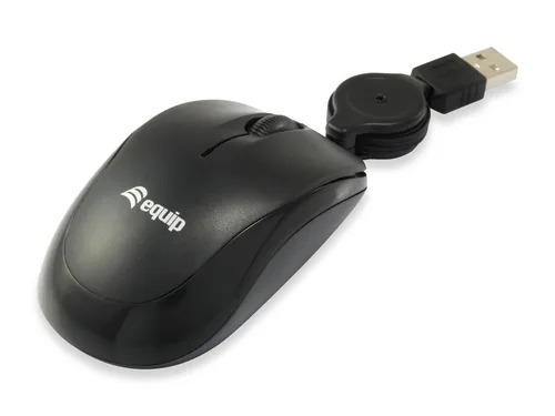 Equip Reisemaus USB-A Stecker LR 0.80m schwarz