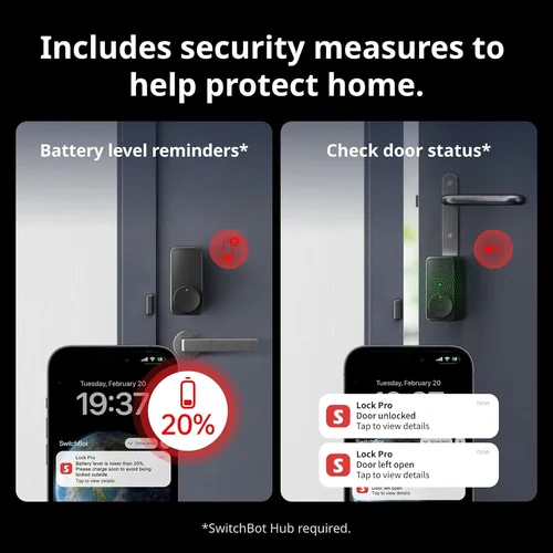 SwitchBot Smart Lock Pro elektronisches Türschloss schwarz