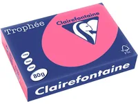 Clairefontaine Kopierpapier Trophée Colored Copy FSC A4, Pink, 80 g/m² - Geeignet für Drucker: Universal - Grammatur: 80 g/m² - Papiertyp: Kopierpapier - Materialeigenschaften: FSC®-zertifiziert - Verpackungseinheit: 500 Stück - Papierformat: A4