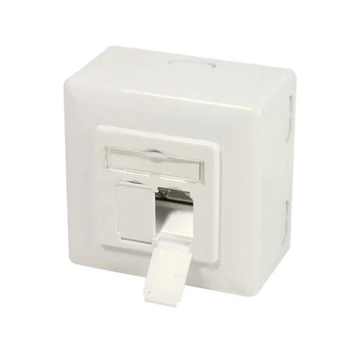 Logilink CAT 6A Auf und Unterputzdose vollgeschirmt RAL 901