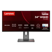 86,4cm/34"" (3440x1440) Lenovo ThinkVision T34WD-40 21:9 WQHD VA Curved 4ms 120Hz HDMI DisplayPort USB-C USB-A RJ45 VESA Kensington
