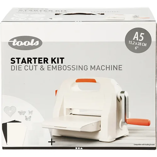 Creativ Company Stanz- und Prägemaschine A5 Starterkit ,  Blatt - Motiv: Ohne Motiv - Betriebsart: Manuell - Produkttyp: Stanz- und Prägemaschine