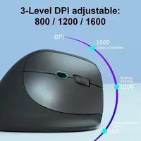 Equip Ergonomische Maus DM 2.4GHzBT 6Button Rechts schwarz
