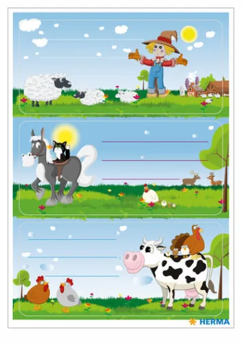 Herma Stickers Schuletiketten Kleine Farm - Produkttyp Bucheinbandprodukte: Schuletiketten - Detailfarbe: Mehrfarbig
