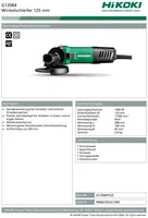 Hikoki G13SB4YGZ angle grinder 3.1 kg
