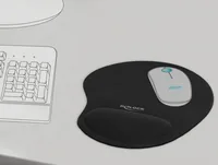 DeLOCK Ergonomic Mouse pad with Gel Wrist Rest black 230 x 202 x 24 mm