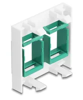 DELOCK Easy 45 Modul 2x Keystone Halterungen 45x45 mm wsgrü