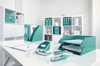 LEITZ Heftgerät NeXXt WOW 5502 55022051 eisblau 30 Blatt