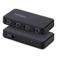 STARTECH.COM 4-Port USB-A Hub 5Gbps Eigenstromversorgung 2-in-1 USB-C & USB-A Hostkabel 1x BC 1.2 Ladeport inkl. 24W Netzadapter