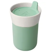 BergHOFF Thermobecher Leo Line 330 ml, Mint - Material: Porzellan - Silikon - Griffe: Nein - Fassungsvermögen: 330 ml - Detailfarbe: Mint