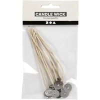Creativ Company Kerzendocht 11 cm 10 Stück - Packungsgrösse: 10 Stück - Höhe: 0.2 cm - Länge: 11 cm - Detailfarbe: Weiss - Produkttyp: Kerzendocht
