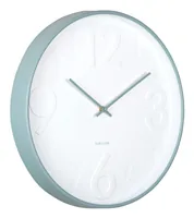KARLSSON Wanduhr Ayuno Ø 40 cm, Blau - Form: Rund - Detailfarbe: Blau - Uhrtyp: Analog - Funksignal: Nein - Funktionen: Zeit - Detailmaterial: Polypropylen (PP)