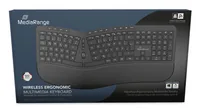 MediaRange ergonomische Multimedia Funk-Tastatur,QWERTZ, sw
