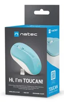 Natec Wireless Mouse Toucan Blue and White 1600DPI