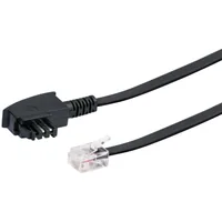 Schwaiger DSL-Kabel RJ12 6P2C -> TAE-F 6P4C 3m schwarz
