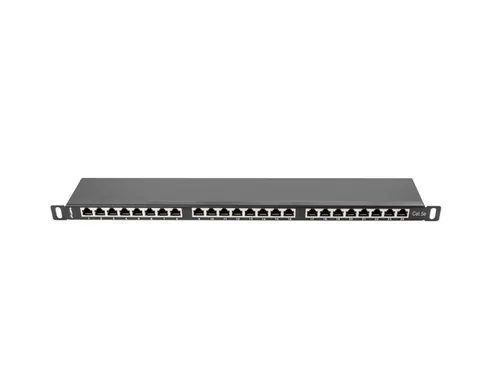 LANBERG 19"" Patchpanel 0,5U 24-Port CAT.5E FTP geschirmt sw
