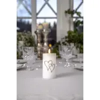 Star Trading LED Grabkerze Kerze Heart Warmweiss, 1 LED - Betriebsart: Batteriebetrieb - Aussenanwendung: Ja - Höhe: 14 cm - Timerfunktion: Keine Angaben - Set: Keine Angaben - Leuchtenfarbe: Weiss