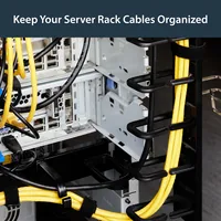 StarTech.com 2-Pack 20U Vertical Server Rack Cable Management with D-Ring Hooks, 40U Network Rack Cord Manager Panels, 2x 3ft (91cm) Wire Organizers