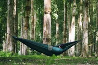 Ticket To The Moon TRAVEL HAMMOCK - Original Hanging hammock 2 person(s) Nylon Dark Green, Light grey