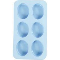 Creativ Company Giessform Oval 6 x 7.7 x 2.3 cm, Silikon - Volumen: 1 Stück - Detailfarbe: Hellblau - Vegane Kosmetik: Keine Angaben - Kosmetik Typ: Giessform