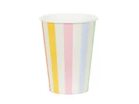Partydeco Einwegbecher Streifen 6 Stück - Produkttyp: Einwegbecher - Materialtyp: Papier - Material: Papier - Pappe - Detailfarbe: Mehrfarbig